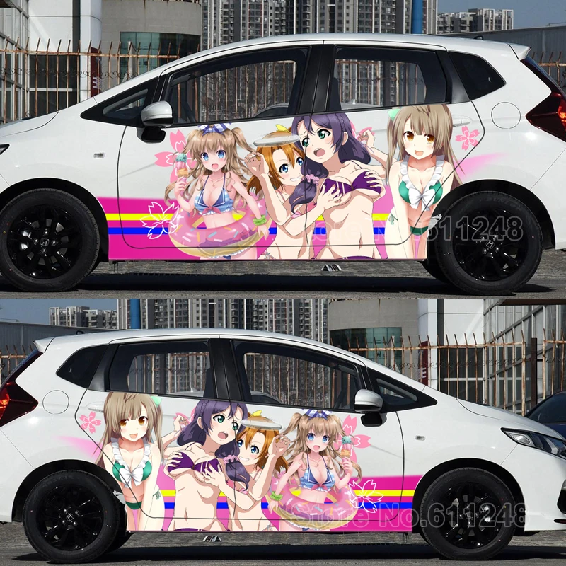 Автомобильные струйные Наклейки Sexy ITASHA Japanese Anime Love Live! Авто капот тела Стикеры