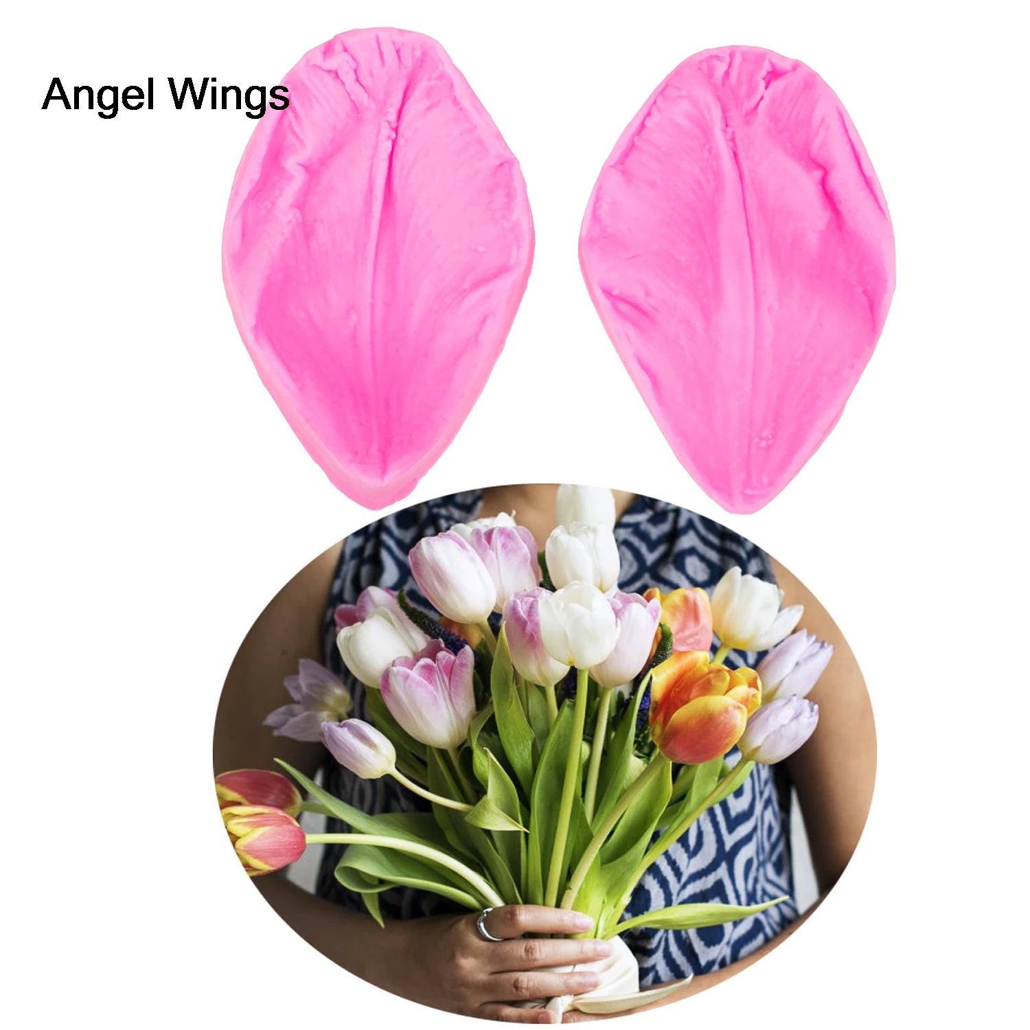 Angel Wings Food grade 3D силиконовая форма для помадки торта, лепестки лилии, тиснение, формочки для заднего шоколада, инструменты для украшения F1198|Формы для тортов| | АлиЭкспресс