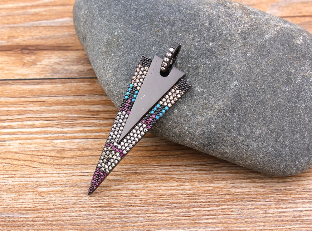 Новая мода высокого качества микро Pave CZ подвеска треугольная ожерелье тонкая цепь лучшее ожерелье подарок на день рождения для девушек