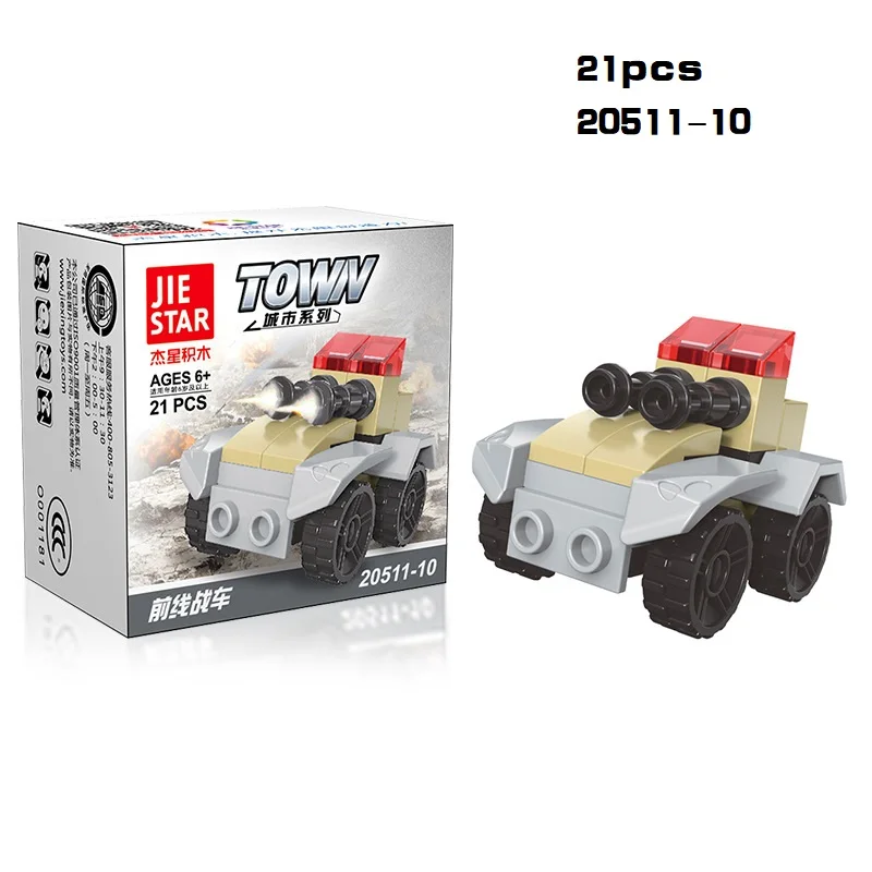 Mini Transportation tank plane Car Educational Assembled Models Building Blocks Compatible small Bricks toys for children 14