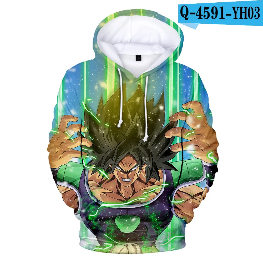 Anime Hoodie Dragon Ball Z Pocket Hooded Sweatshirt Kid Goku 3D Hoodies Pullovers Men Women Long Sleeve Outerwear Poleron Hombre - Цвет: B