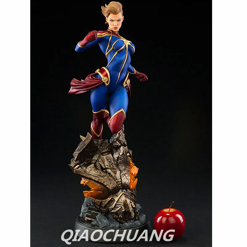 

Avengers Statue Superhero Captain Marvel Bust 1:2 Ms. Marvel Full-Length Portrait Resin Action Figure Collectible Model Toy W252