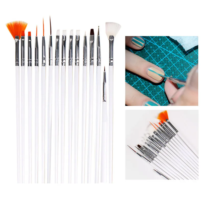 10/12 шт/набор ногтей набор инструментов для маникюра кисть щётка от пыли украшения ногтей лента для ногтей линия буферные файлы