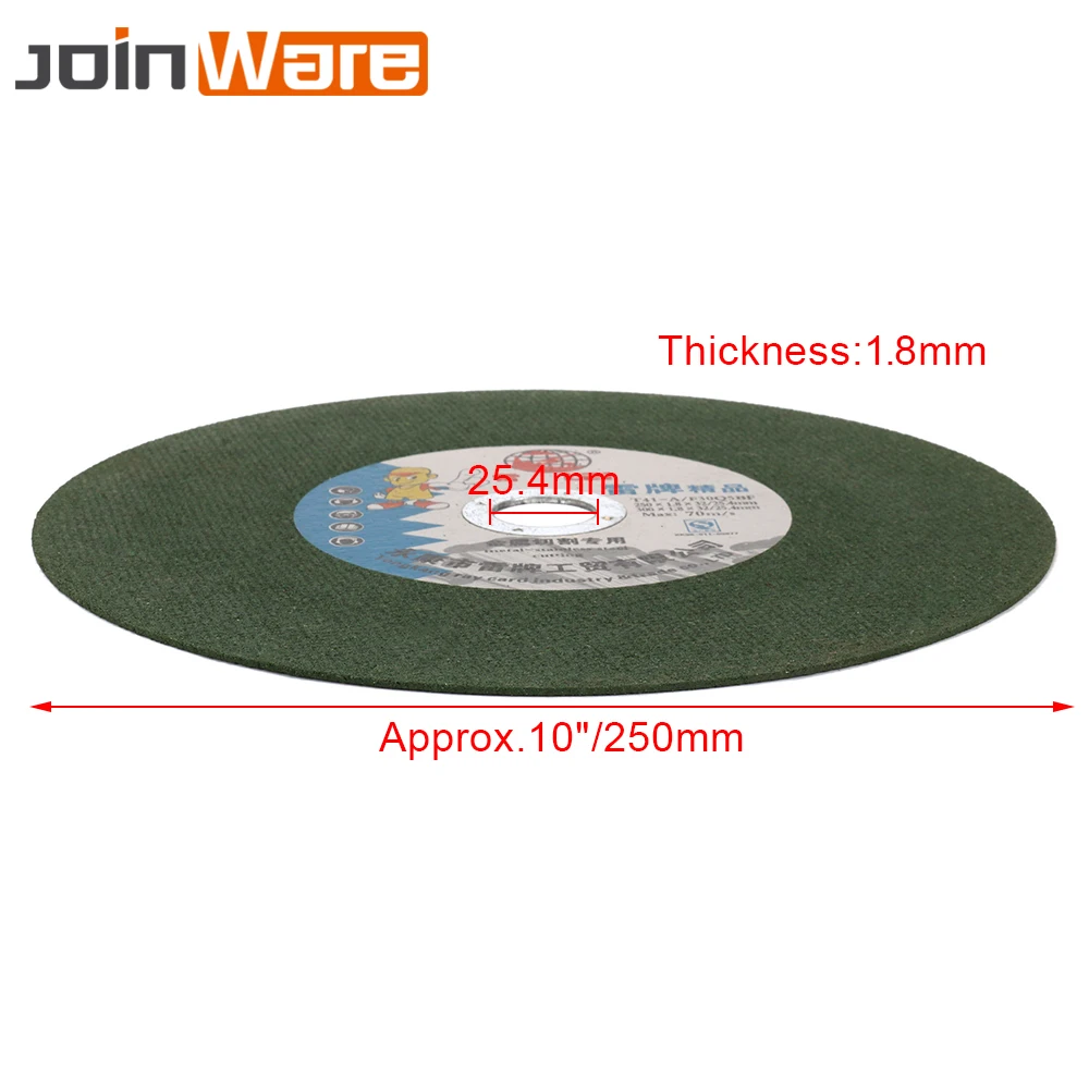 1" металлический режущий диск, армированный волокном каучук режущий диск, шлифовальный диск, лезвие вращающегося электроинструмента, новинка 250x25,4x1,8 мм