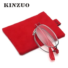 Высококачественные Новые супер легкие 360 градусов сфокусированные синие очки для чтения женские складные маленькие очки анти-синие очки KINZUO 18821