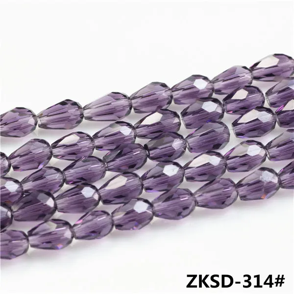 Zhubi подвеска в виде хрустальной капли 3x5/6x8 мм красный Miyuki слеза Стекло бусины для изготовления ювелирных изделий, аксессуары - Цвет: in purple