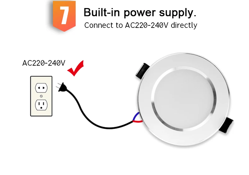 Светодиодный прожектор потолок 220V 3W 5W 7W 9W 12W 15W Алюминий лампада светодиодный 240V для спальня холодный белый/теплый белый/белый