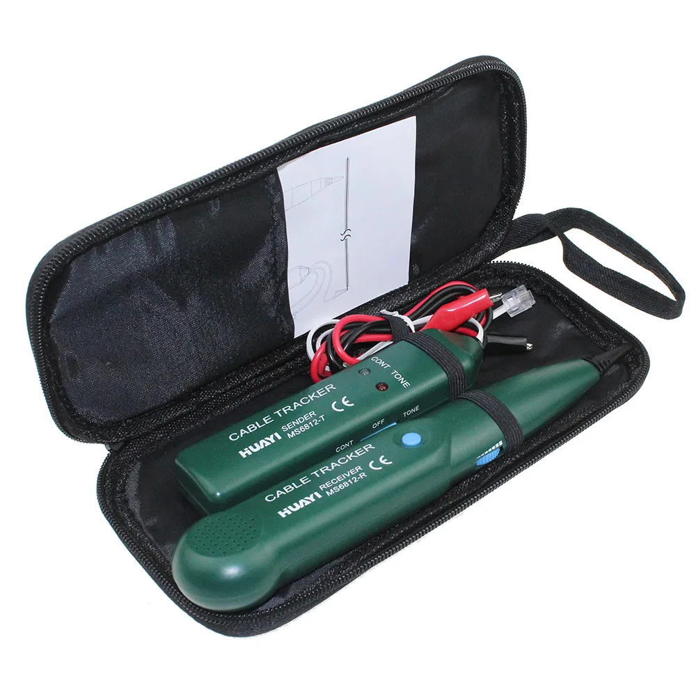 Najtaniej Nowy HUAYI MS6812 tester kabli do UTP STP Cat5 Cat5E Cat6 Cat6E RJ45 sieci LAN RJ11 wykrywacz kabli telefonicznych zdiagnozować dźwięk