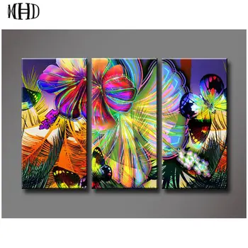 

MHD 3D Flower Butterfly Diamond Painting Kit Mosaic Full & Round Diamond Cross Stitch Decoration Kit 1 Set of 3