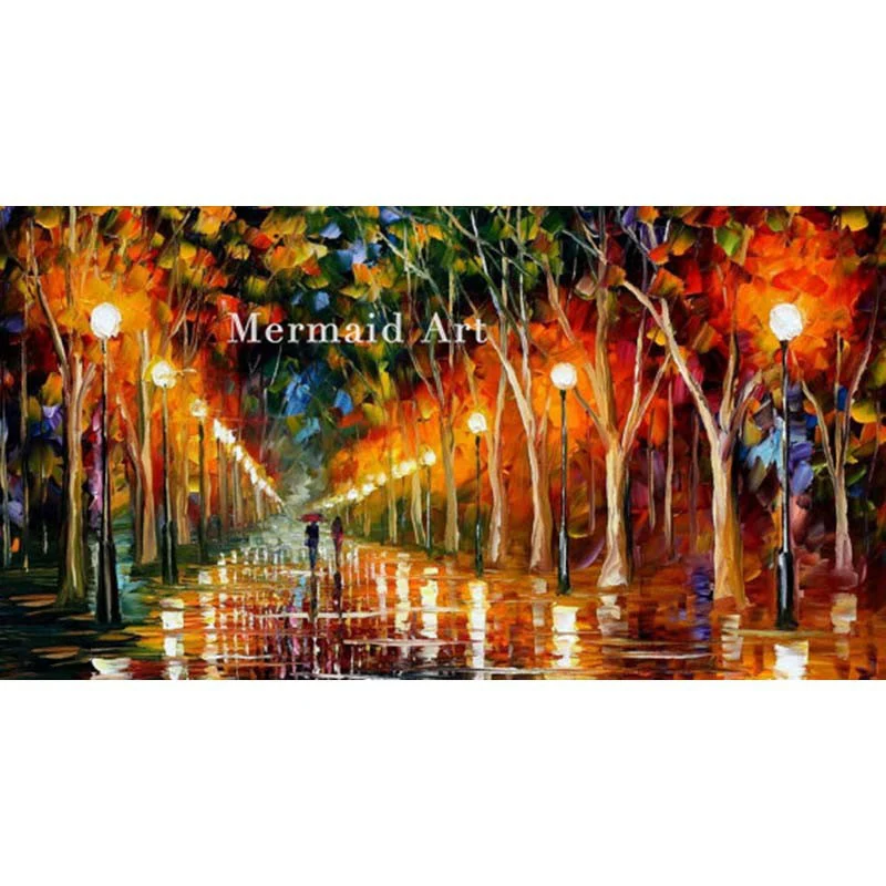 

Hand Painted Painting Oil Painting On Canvas For Abstract The Path To Victory Thick Palette Knife Painting Living Room Wall Fine