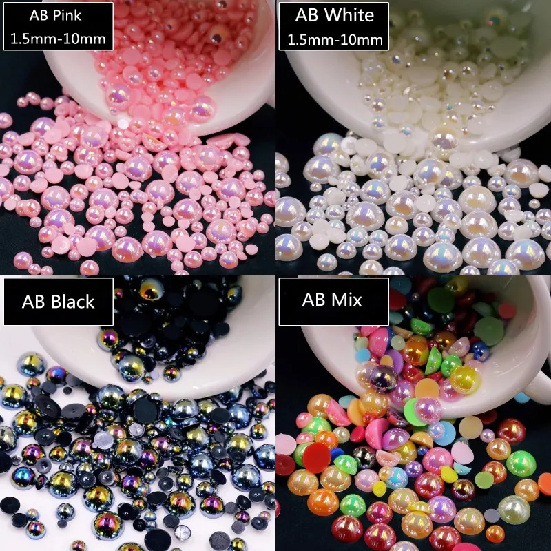 300 Pcs 10 6 Mm Resina Mezcladora Abs Perlas De Perlas De 300 Pcs 10 6 Mm Resina Mezcladora Abs Perlas De Perlas De