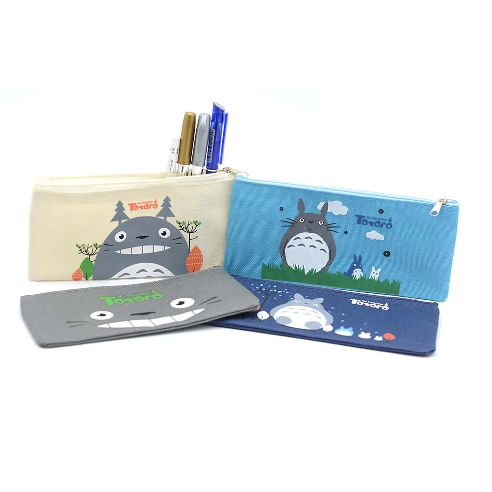 

High Quality Kawaii Fabric Pencil Case Cartoon Totoro Pen Bags Students Kids Awards Gift School Supplies Stationery Storage Bags