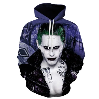 

NEW Suicide Squad Joker3D Hoodies Men Women Sweatshirts Badass Funny Printed Pullover Autumn Winter Brand Tracksuits Boy Hoodies