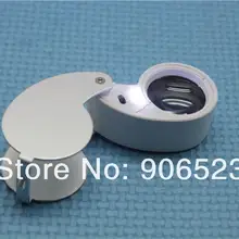 40x-25mm освещенный Лупа с светодиодный свет Ювелирная Лупа крышка из нержавеющей стали