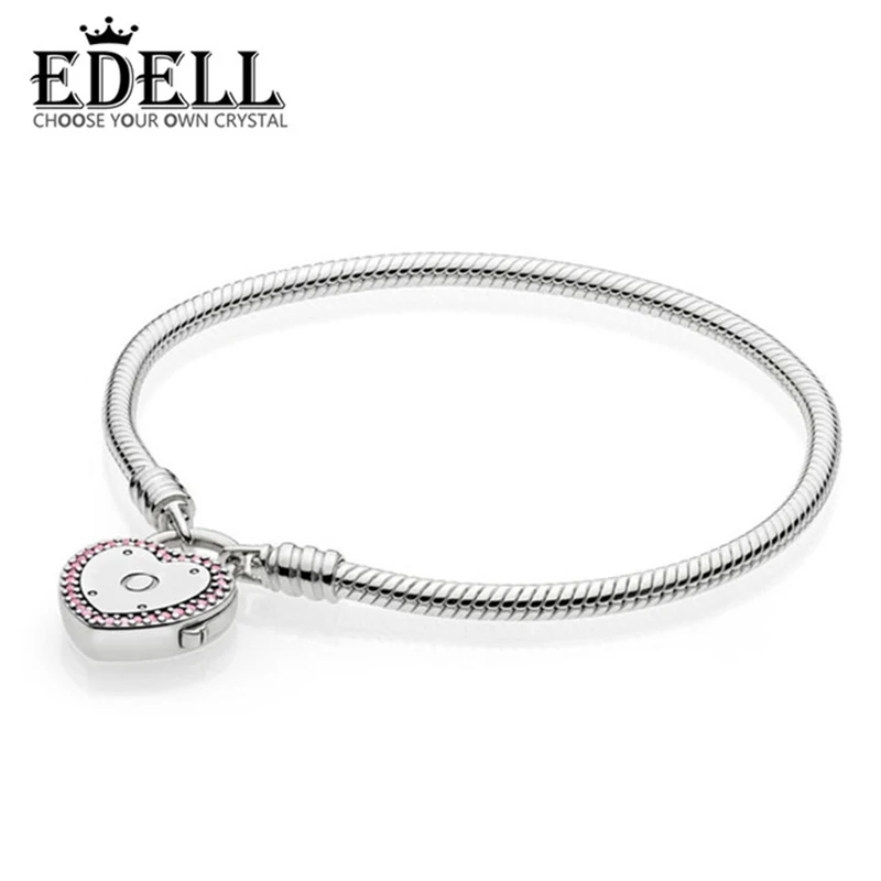 

EDELL Infinity Authentic 100% 925 Sterling Silver Pando Bracelet Love Valentine's Day Bracelet Women Romantic Gift Charm Jewelry