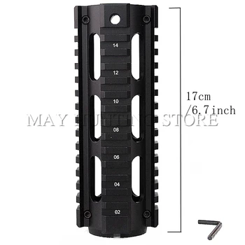 

Tactical Hunting Rifle Gun Accessories 6.7" AR-15 M4 Rifle Carbine Weaver Picatinny Quad Rail Handguard 3 holes