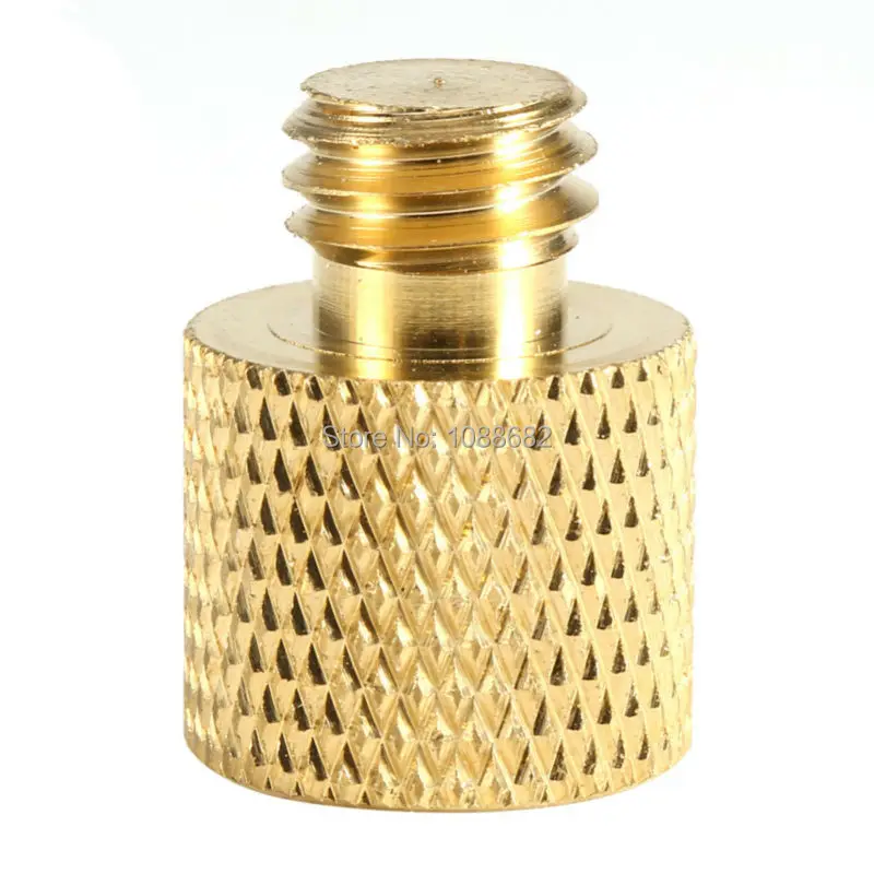 Gold Color 14 Female to 38 Male Tripod Thread Screw Adapter Brass 14 38 for Tripod Camera Light Stand Accessories (2)