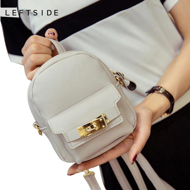 LEFTSIDE 2017 Cute Korean Small New Women Shoulder Bag Quality PU