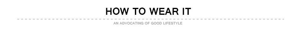 HOW TO WEAR-960