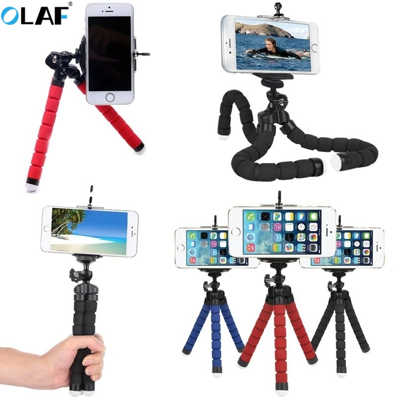 

Phone Holder Flexible Sponge Octopus Tripod For iPhone Xiaomi Huawei Smartphone Tripod for Gopro Camera Accessory Phone Clip