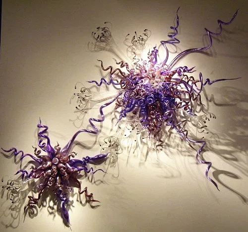 

Griban Brand Elegant Flower Wall Light For Bedroom Home Bathroom Lighting Hand Made Bllown Glass Spider Shape LED Wall Sconce