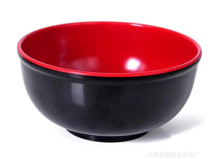 The slip mangkuk Merah dan hitam  warna  mangkuk bumbu dapur  