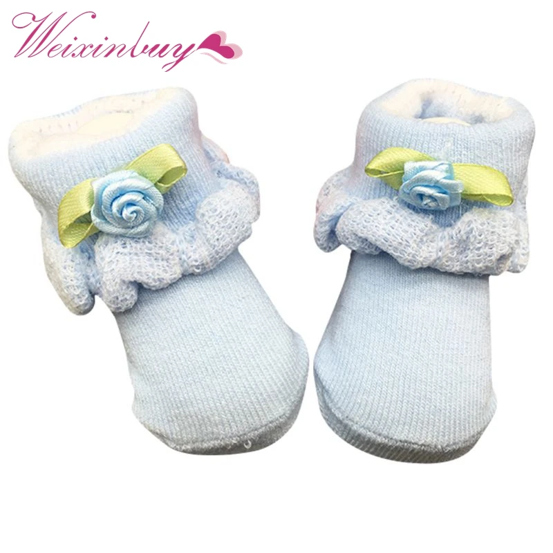 

Newborn Baby Boy Girl Anti Slip Cotton Cute Shoes Flowers Slippers Boots Socks Baby Socks