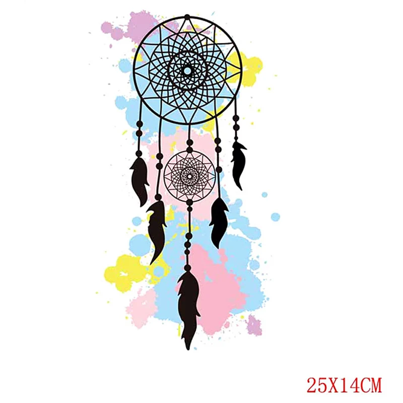 Cartoon Animals Vinyl Heat Transfer Dream Catcher Iron On Transfers Heat Transfer Stickers Cartoon Patch Feather Clothes