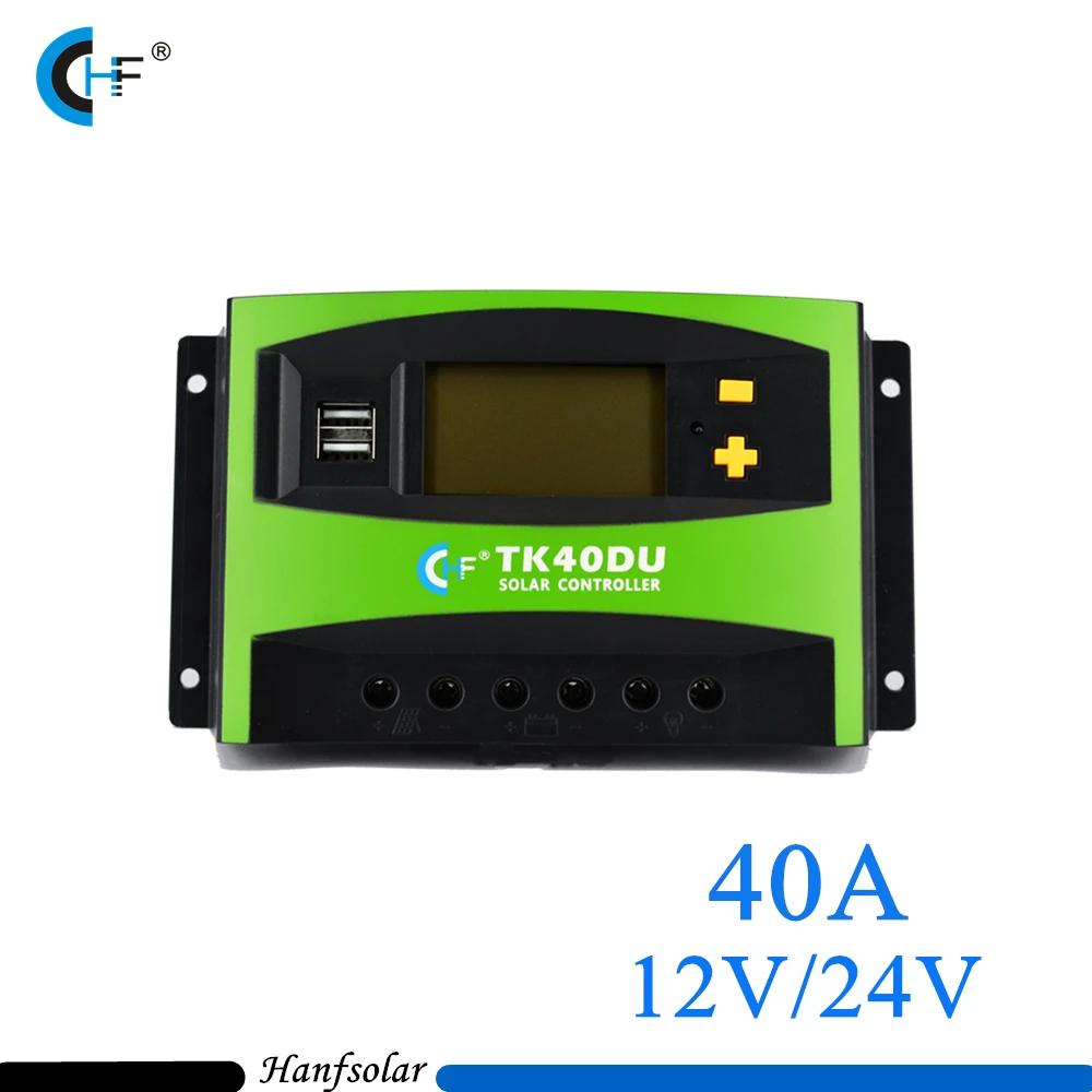 

12V/24V 40A PWM Solar Charge Controller with LCD Display Solar Panel Charge Regulator USB off-grid