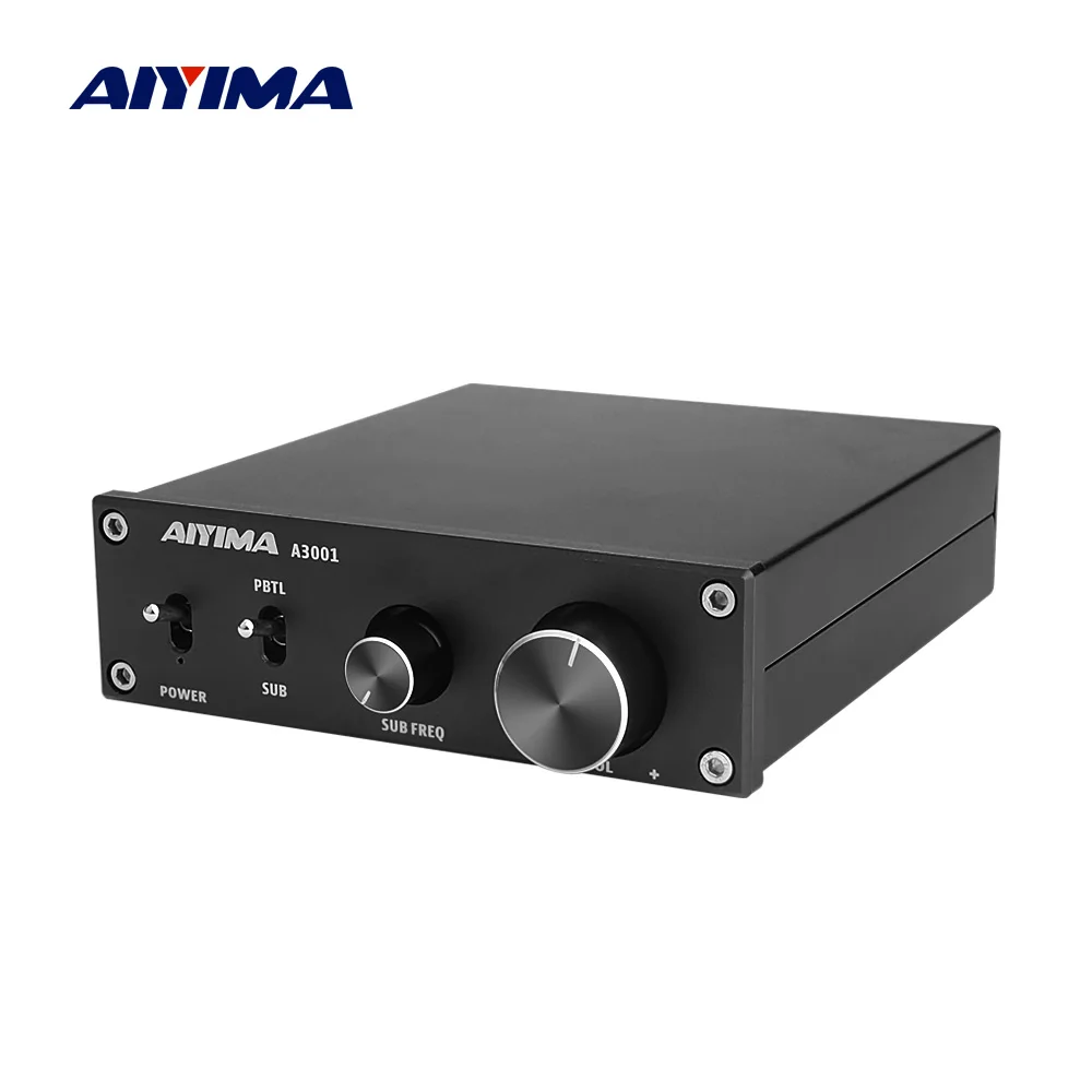 Amplificador de Potência Amplificador de Áudio Aiyima Subwoofer Amplificador w Alta Fidelidade Mono Áudio Classe d Casa Ne5532 op Amp Baixo Agudos Ajustar Tpa3255 300
