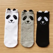 1 пара, милые короткие носки для взрослых с рисунком животных на весну и осень, носки с расцветкой «панда», милые носки до щиколотки с 3D принтом