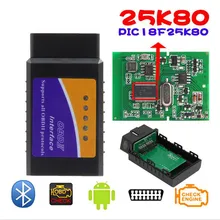 ELM327 25K80 OBDII V1.5 Bluetooth считыватель кода Мини OBD2 ELM 327 USB сканирующий инструмент HHOBD obdsan сканер