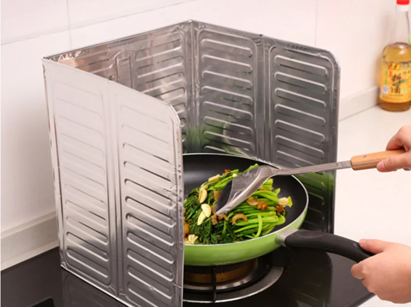 

Aluminum Foil Oil Block Oil Barrier Stove Cooking Heat Insulation Oil Baffle Kitchen Utensils Supplies 84*32.5cm