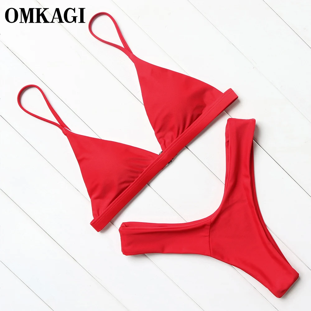 Image OMKAGI Brand Brazilian Bikini 2017 Swimwear Swimsuit Women Sexy Micro Bikinis Set Swimming Bathing Suit Beachwear Summer