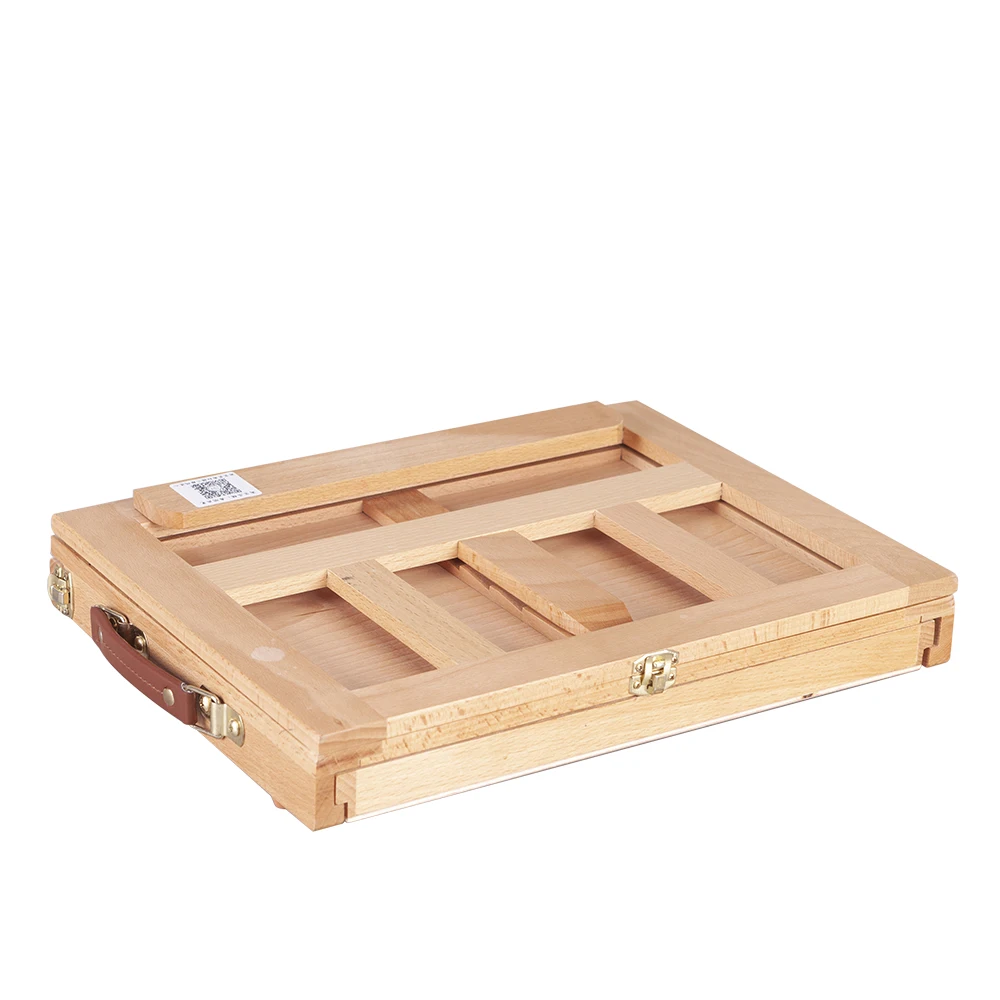 Artsecret High Quality Beech Wood Multi-Functional Portable Folding Laptop Sui Case Type Easel SWE-110