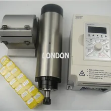 Комплект ЧПУ шпинделя ER11 800 Вт воздушного охлаждения мотор шпинделя+ 1.5KW Инвертор+ Опора шпинделя+ 13 штук ER11 Цанги