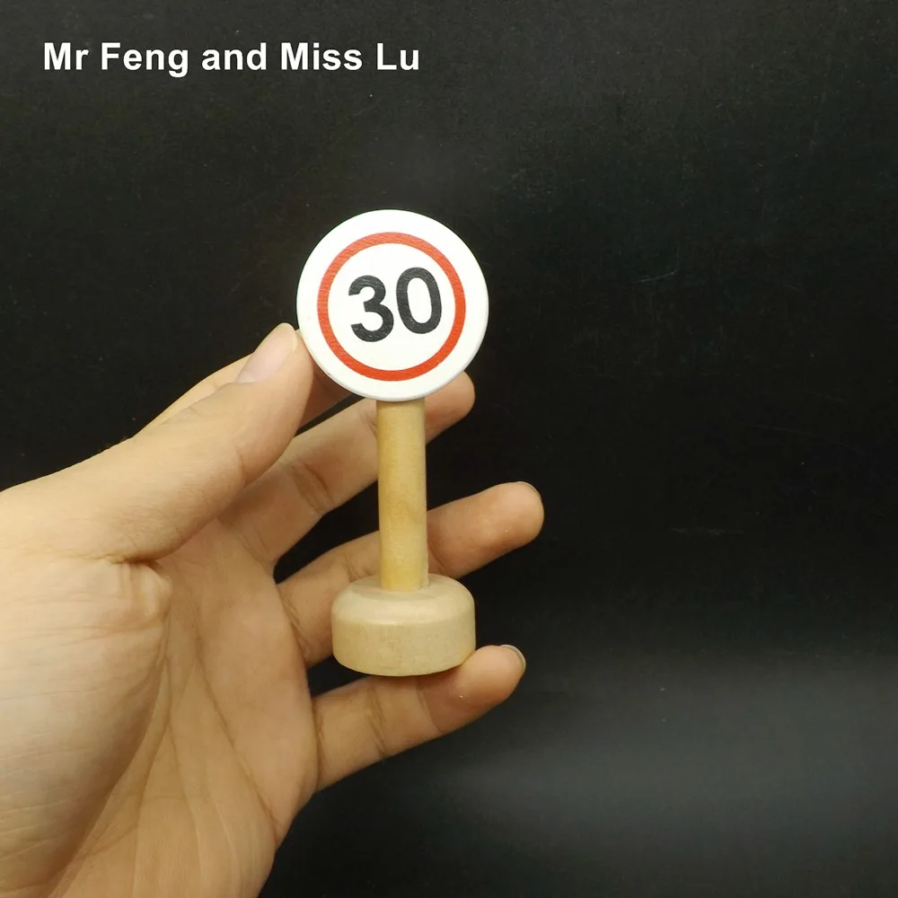 

Speed 30 Traffic Signs Mark Early Development and Education Wooden Toy For Children