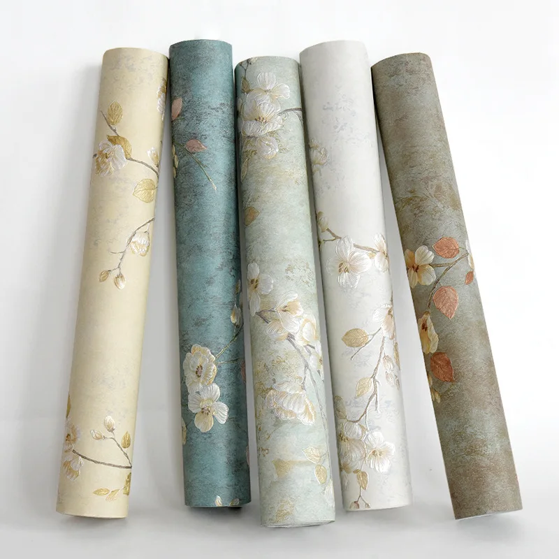 

53cm X10m 3d Rural Floral Antique Wallpaper Wall Paper Papel De Parede Damask for Living Room Bedroom TV Sofa Background