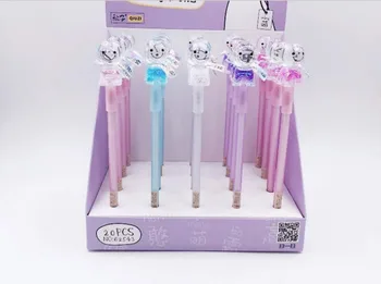 

new cute crystal kids gel pen cartoon stationery prize kawaii student pen office write sign pen black neutral pen 20pc/lot
