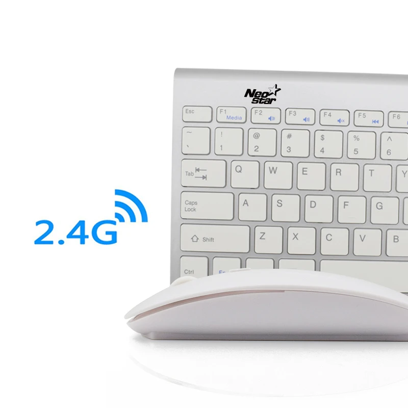 Ультратонкая беспроводная клавиатура 2,4G мышь комплект комбо для Macbook Mac Windows для Android tv Box ноутбук ПК компьютер
