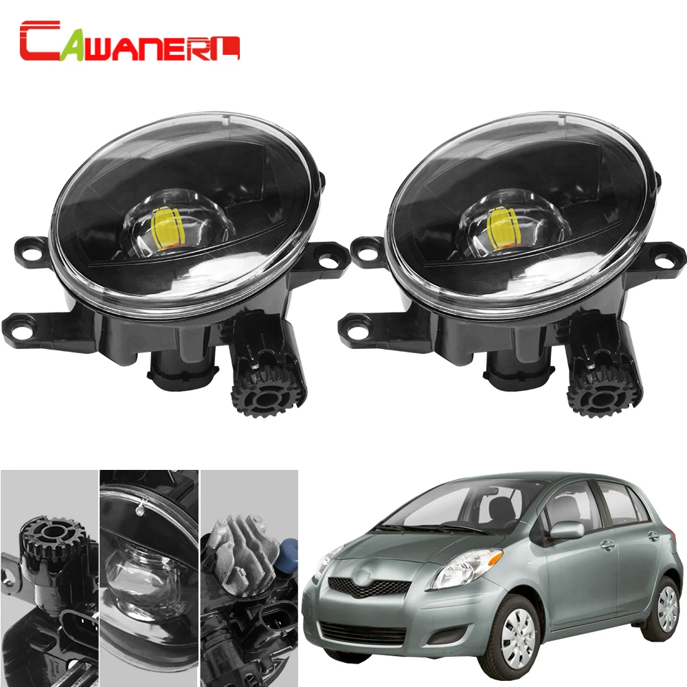 

Cawanerl Car LED Projector Fog Light Lens Devil Eye Daytime Running Light 4000LM H11 12V For Toyota Yaris Hatchback 2006-2014