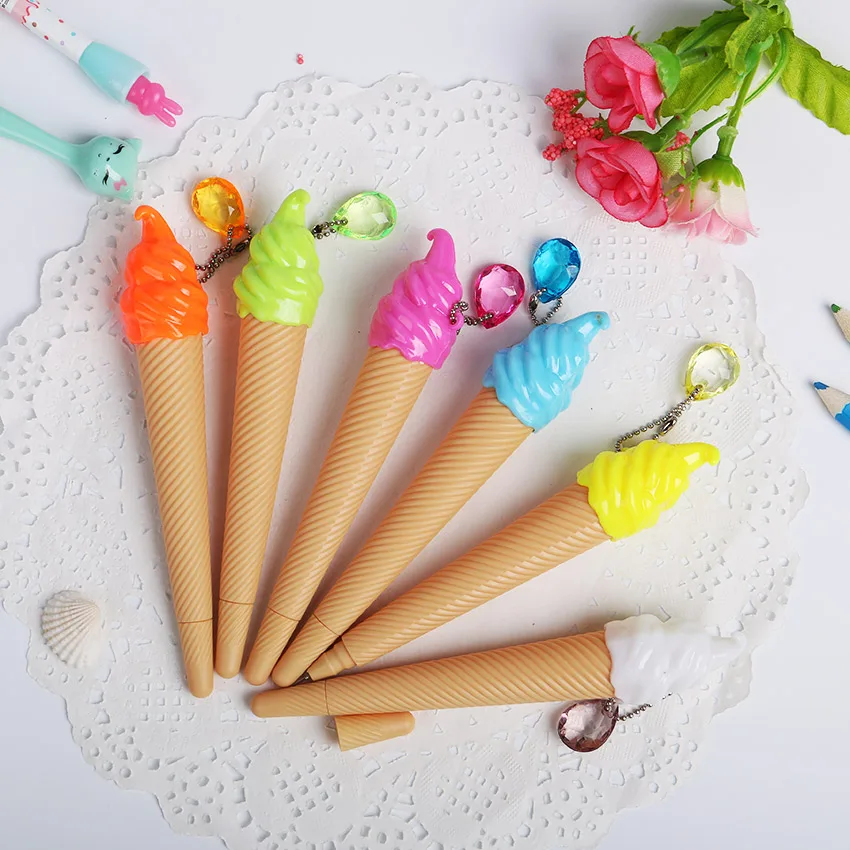 1 шт. креативная ручка для мороженого гелевая ручка Kawaii Caneta материал Escolar канцелярские принадлежности для офиса школьные принадлежности подарок случайный цвет