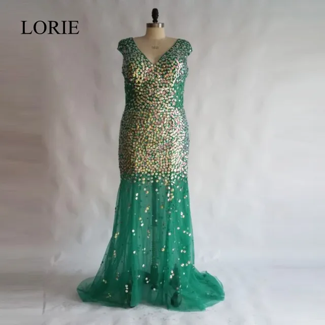 Bling Mermaid Prom Dresses 2018 Robe de soiree Rhinestones Emerald ...