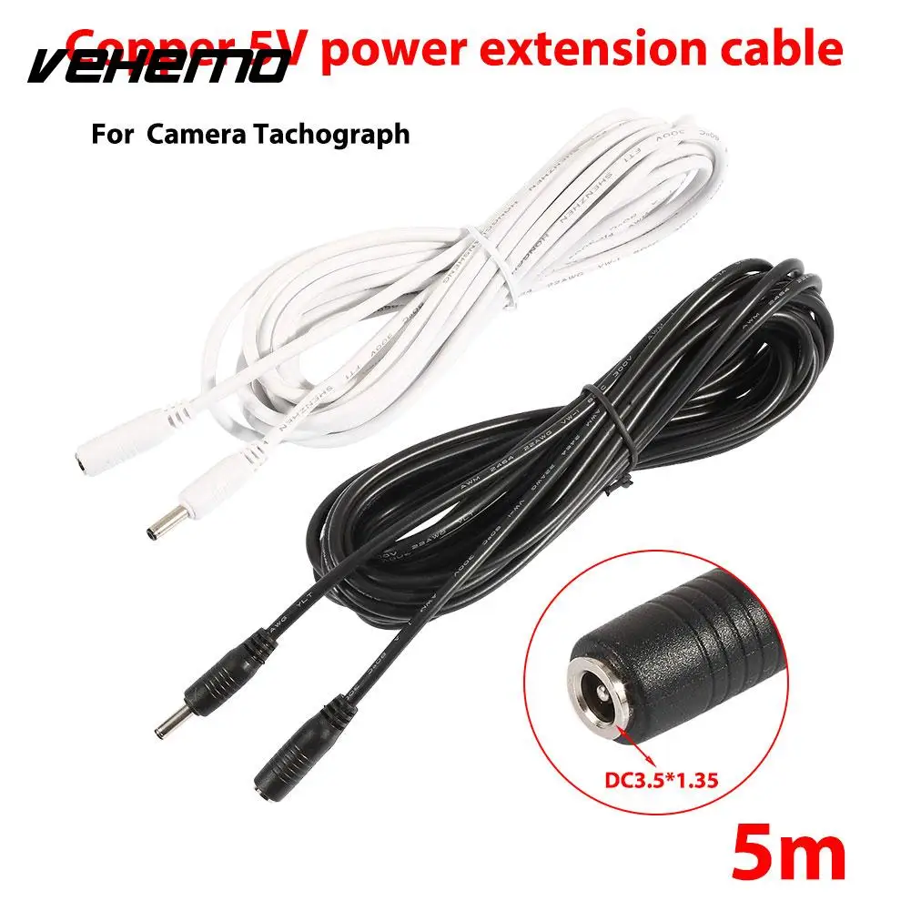 

Extension Cord Power Cord General Power Extension Cable Monitoring Equipment Lighting Parts 5m 3.5*1.35mm Portable DC 5V