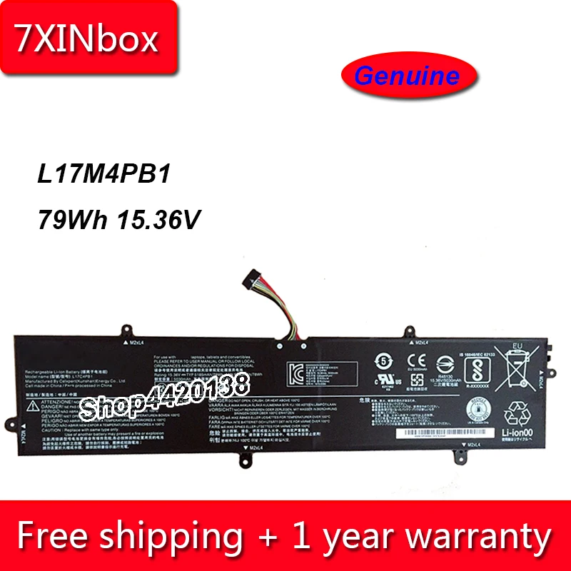 7XINbox 79Wh 15 36 V Genu L L17M4PB1 L17C4PB1 Аккумулятор для ноутбука lenovo ideapad 720S 15IKB V730 IFI ISE Yoga2 Pro