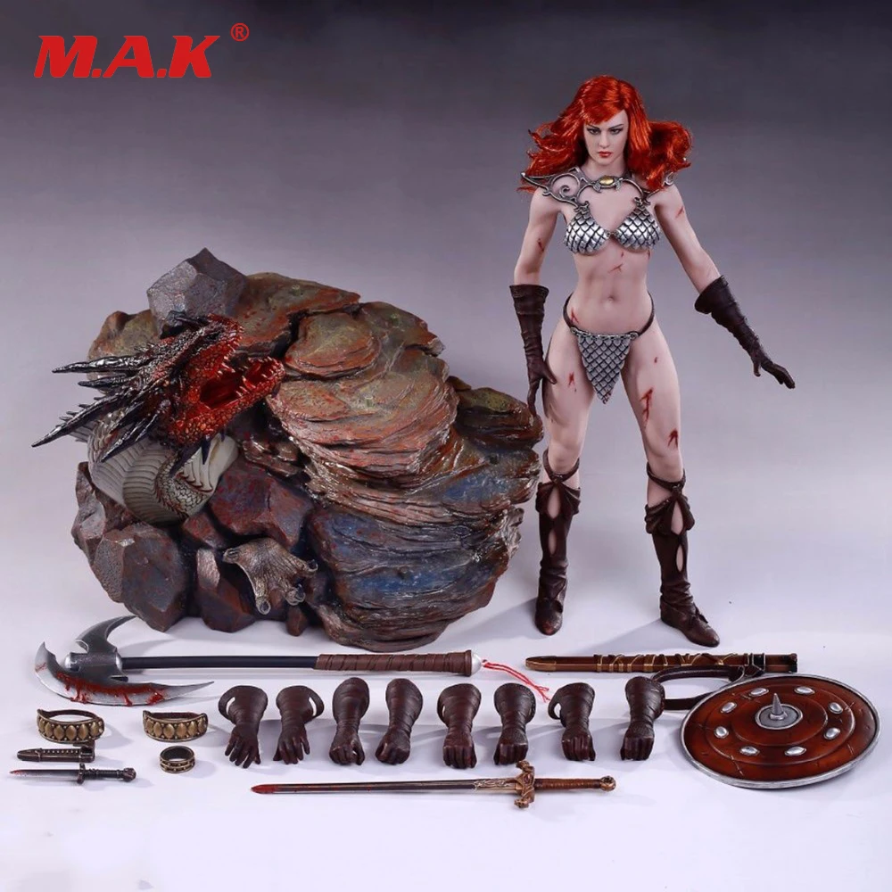 

TBLeague 1/6 PL2016-93 Red Sonja Combat Cool Action Figure Flexible Seamless Body Figure the She-Devil Action Figures