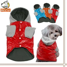 Зима четыре ноги одежда для собак Теплый хлопковый комбинезон Щенок пальто куртка Чихуахуа Одежда для маленьких средних собак питомцев