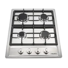 WindMax 4 Горелки Из Нержавеющей Стали Встроенная Кухня Газовая Плита 60 см Серебряная Плита