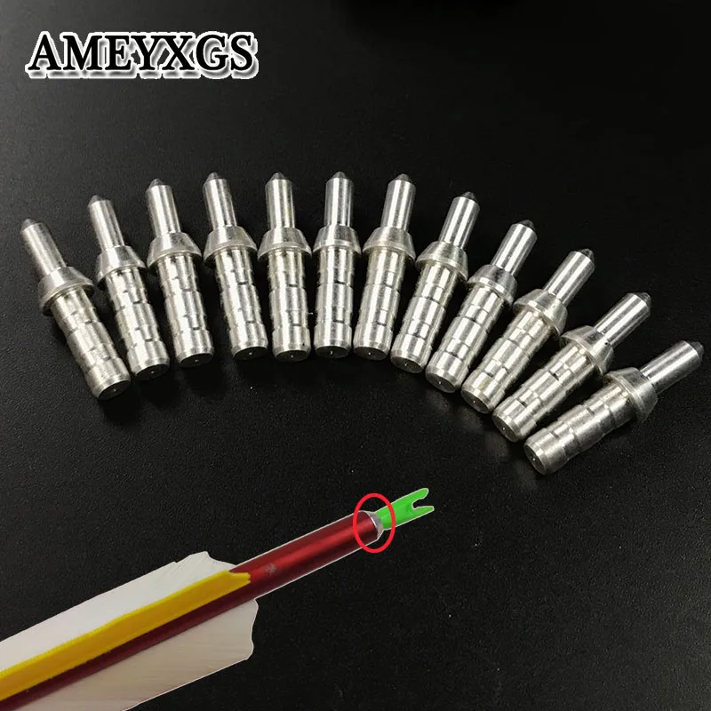 

20/50/100pcs Arrow Nock Pins Archery Aluminum Needle ID4.2/6.0/6.2mm Arrow Shaft Connector Shooting Training Hunting Accessories