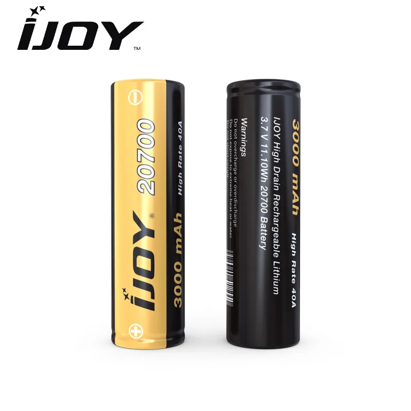 2 шт./лот Ijoy 20700 аккумулятор 3000 мАч 40A Li-Ni Высокая дренажная электронная сигарета аккумуляторная батарея для электронной сигареты IJOY капитан PD270 коробка мод